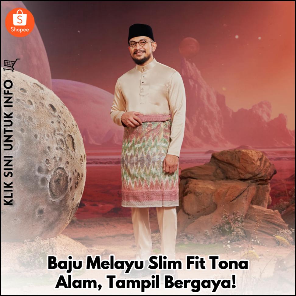Baju Melayu Slim Fit Tona Alam, Tampil Bergaya!