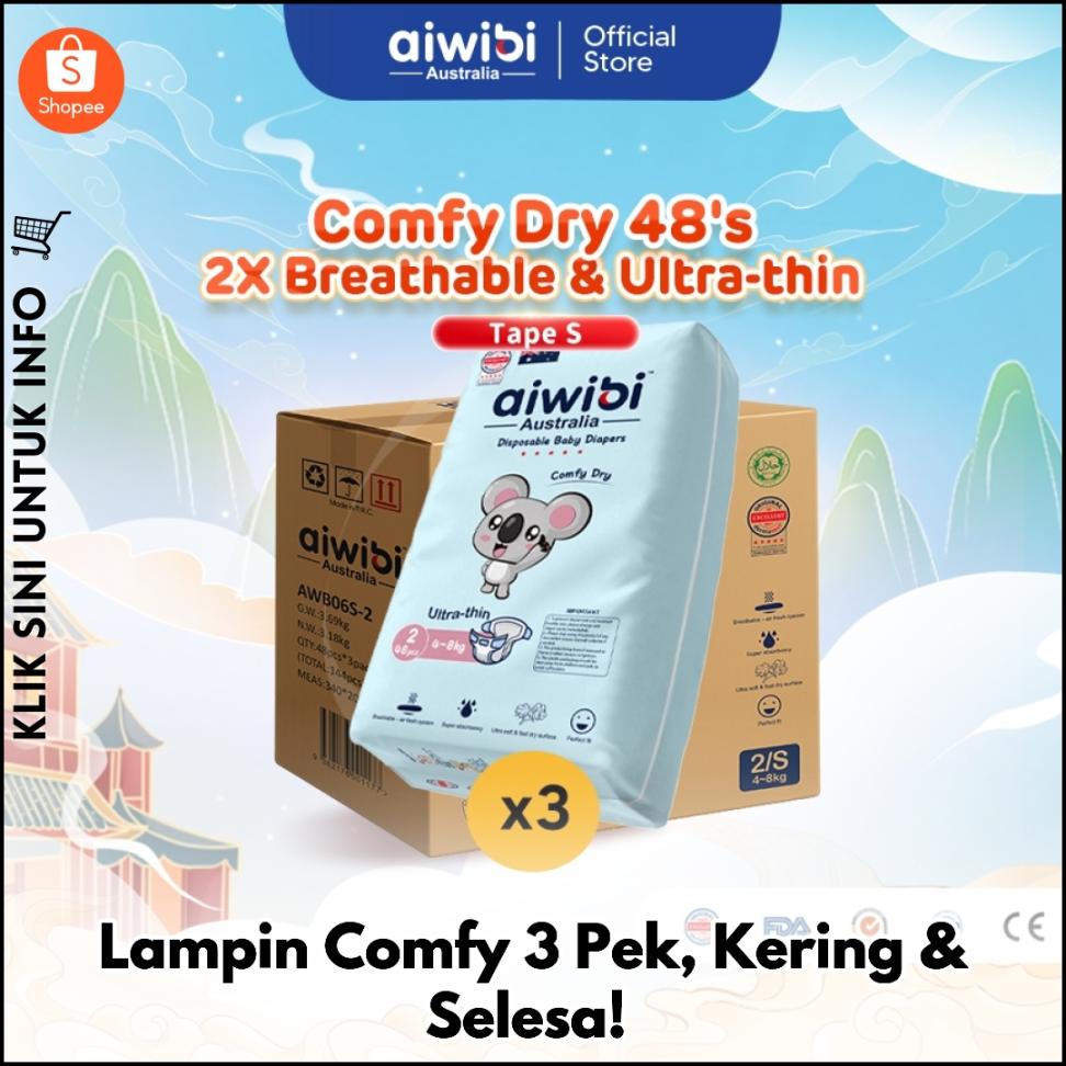 Lampin Comfy 3 Pek, Kering & Selesa!