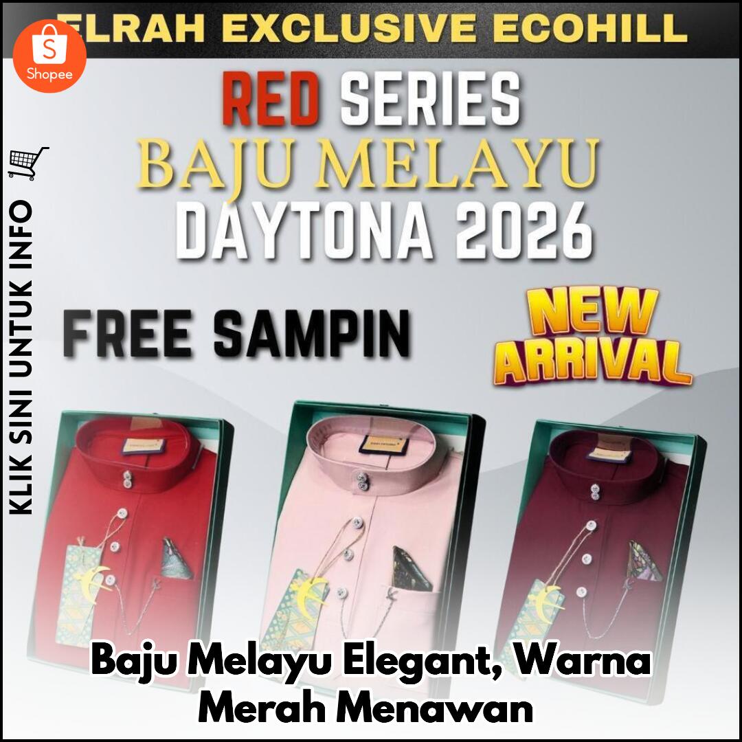 Baju Melayu Elegant, Warna Merah Menawan