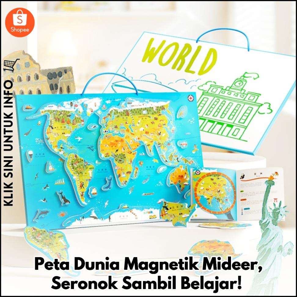 Peta Dunia Magnetik Mideer, Seronok Sambil Belajar!