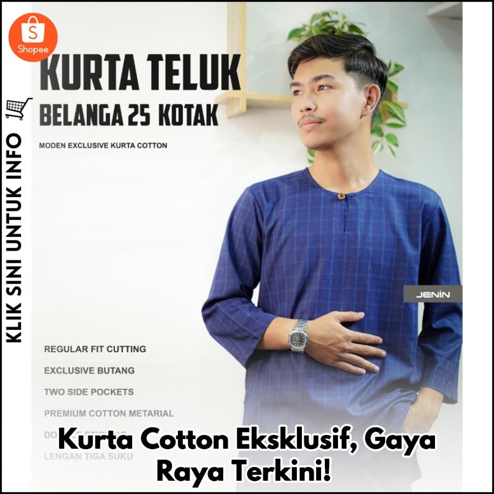 Kurta Cotton Eksklusif, Gaya Raya Terkini!