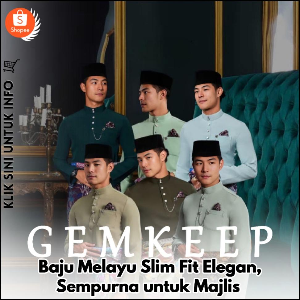 Baju Melayu Slim Fit Elegan, Sempurna untuk Majlis