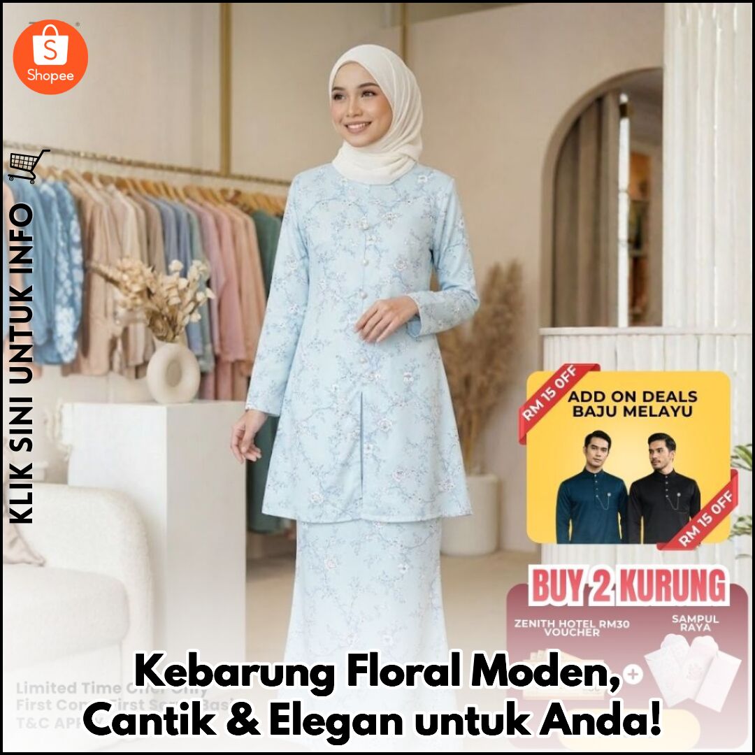 Kebarung Floral Moden, Cantik & Elegan untuk Anda!