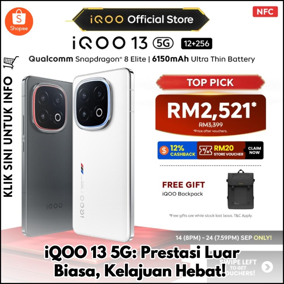 iQOO 13 5G: Prestasi Luar Biasa, Kelajuan Hebat!
