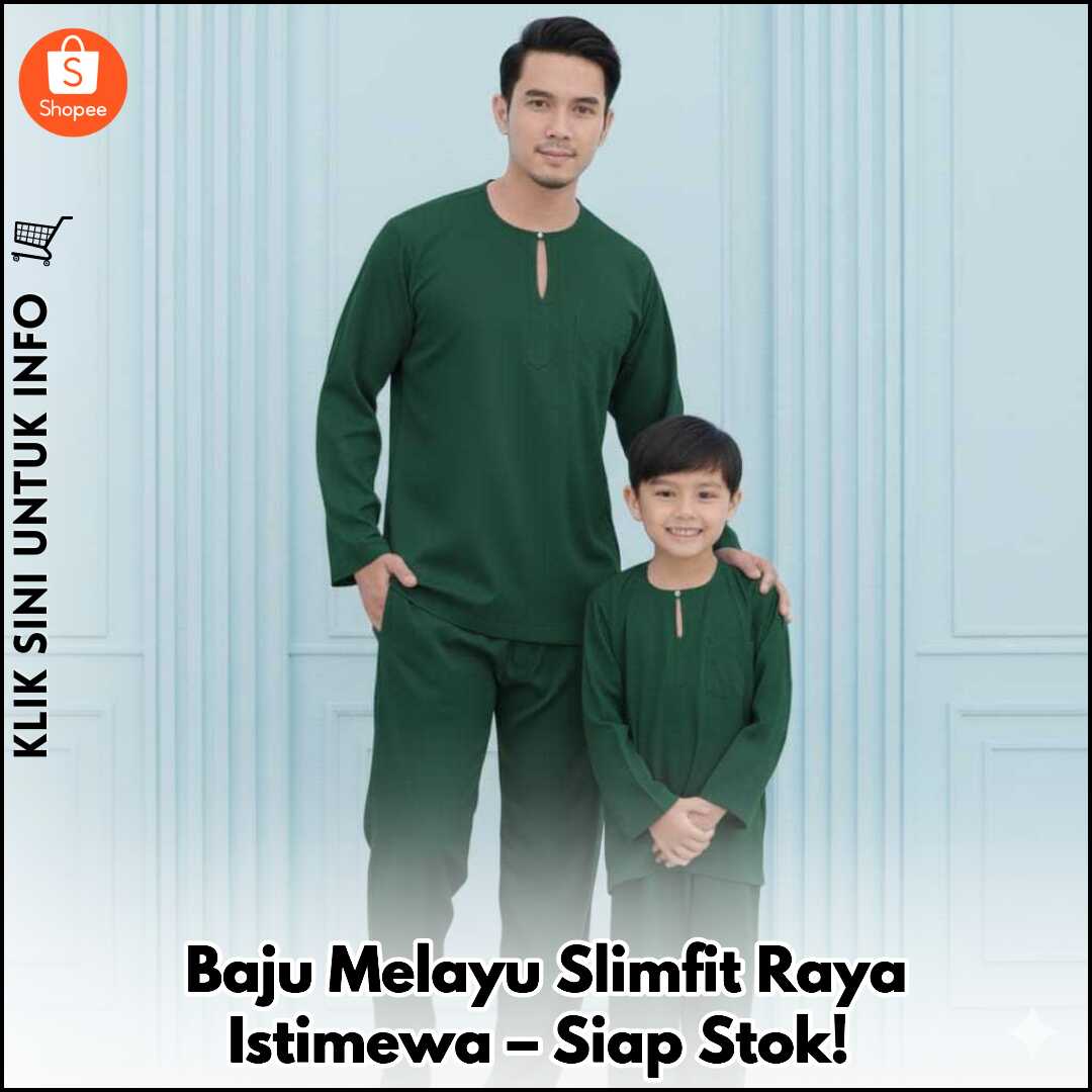 Baju Melayu Slimfit Raya Istimewa – Siap Stok!