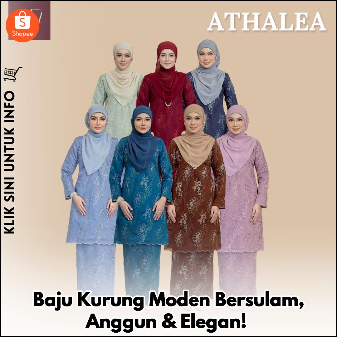 Baju Kurung Moden Bersulam, Anggun & Elegan!