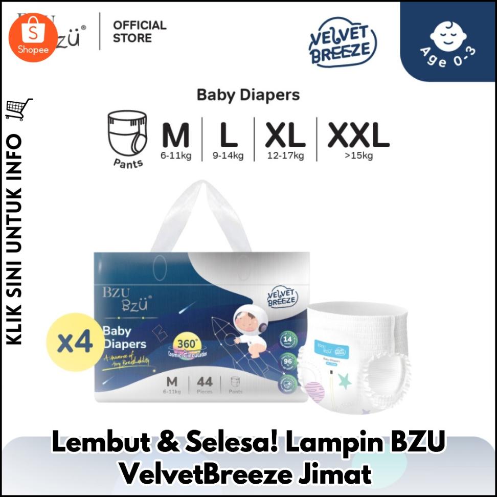 Lembut & Selesa! Lampin BZU VelvetBreeze Jimat