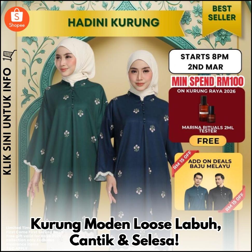 Kurung Moden Loose & Labuh, Anggun dengan Renda!