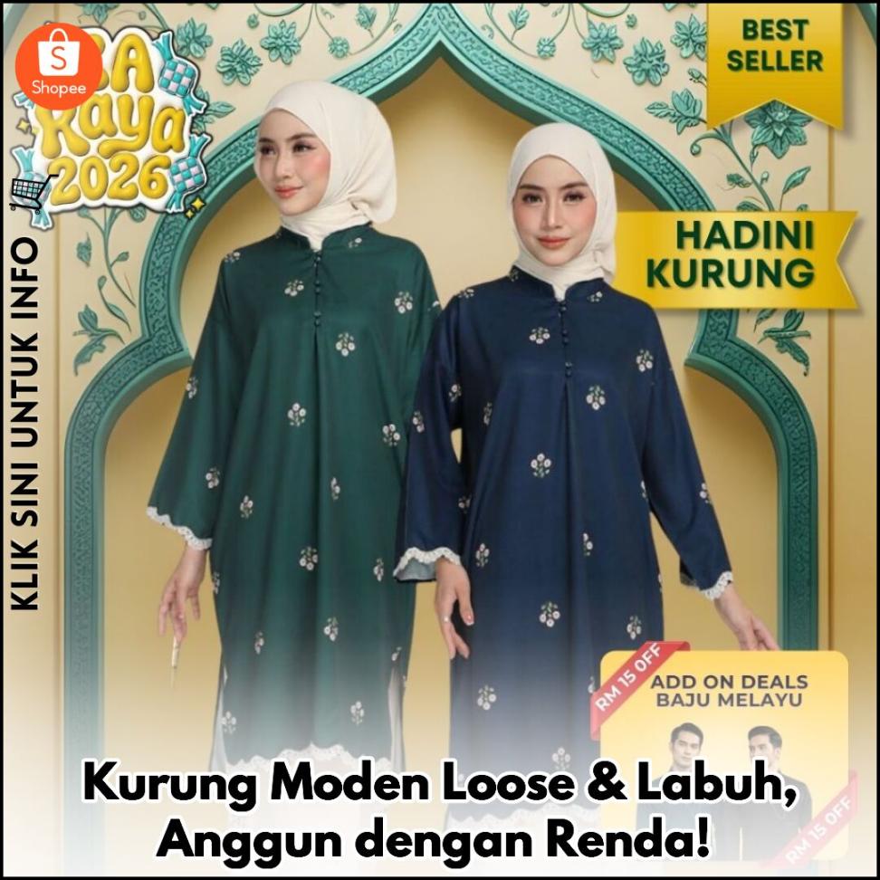 Kurung Moden Loose & Labuh, Anggun dengan Renda!
