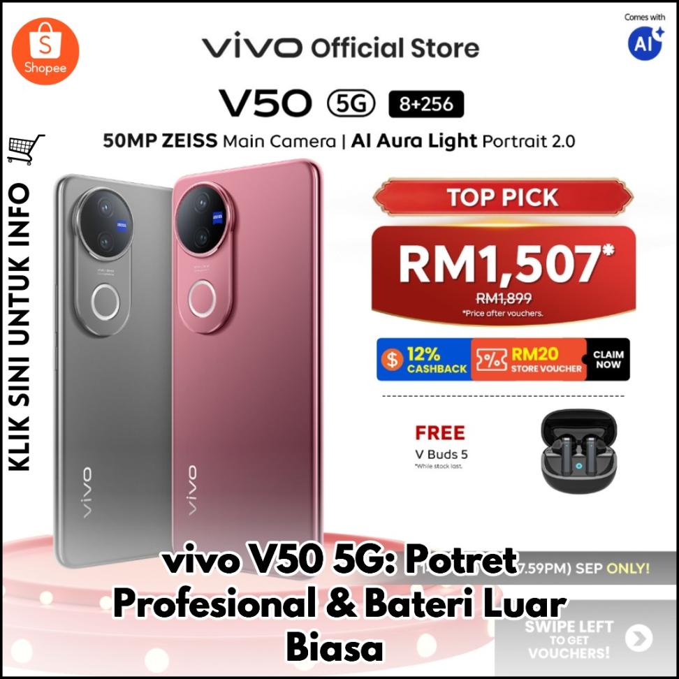 vivo V50 5G: Potret Profesional & Bateri Luar Biasa