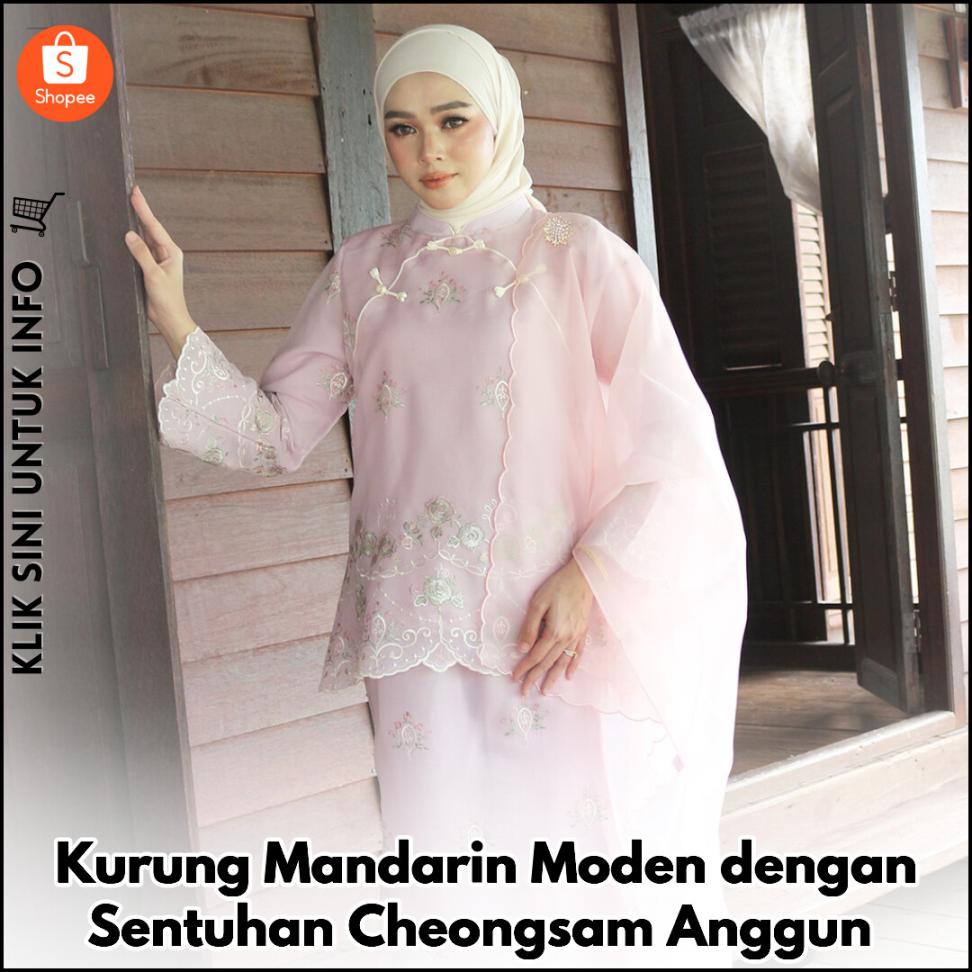 Kurung Mandarin Moden dengan Sentuhan Cheongsam Anggun