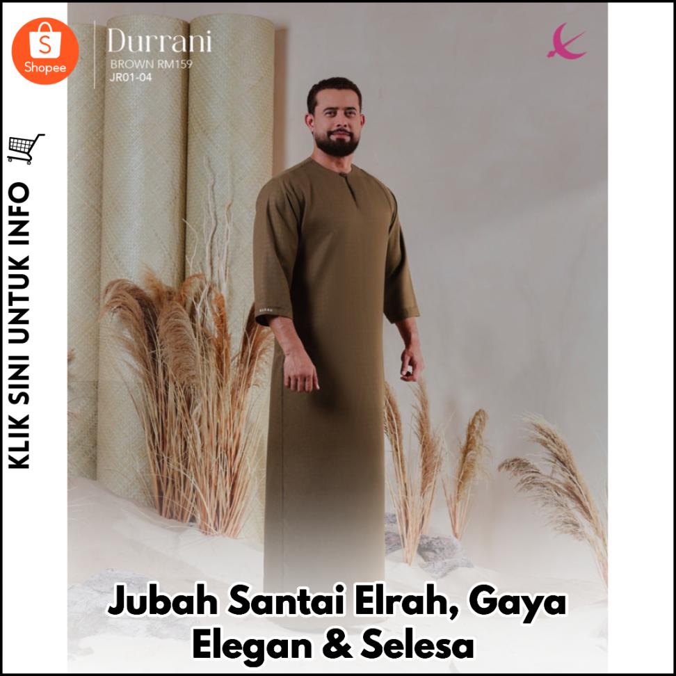 Jubah Santai Elrah, Gaya Elegan & Selesa