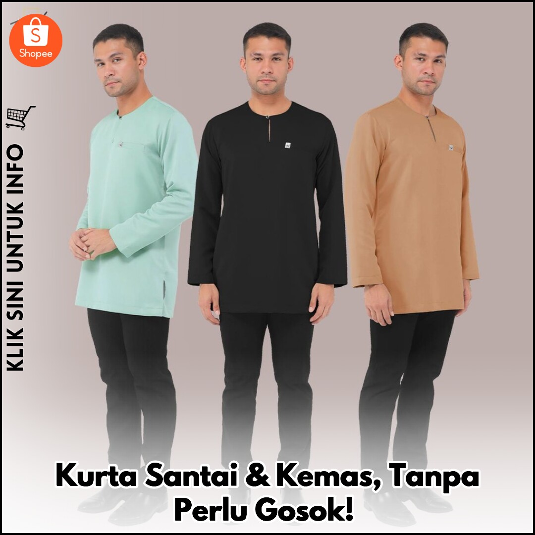 Kurta Santai & Kemas, Tanpa Perlu Gosok!
