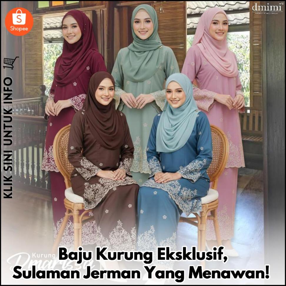 Baju Kurung Eksklusif, Sulaman Jerman Yang Menawan!