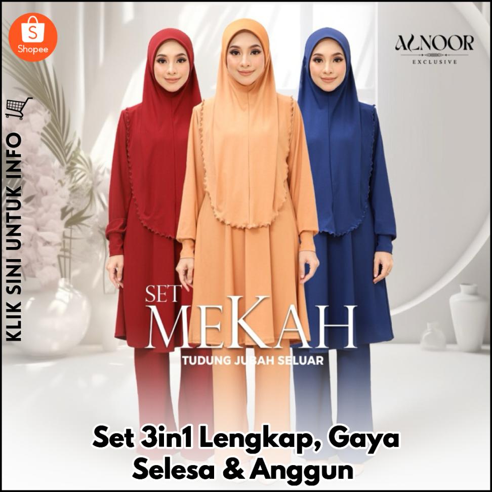Set 3in1 Lengkap, Gaya Selesa & Anggun