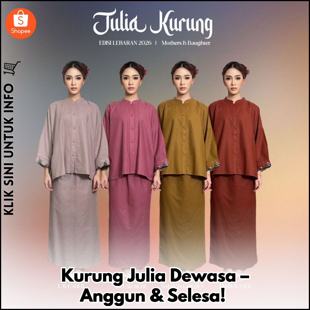 Kurung Julia Dewasa – Anggun & Selesa!