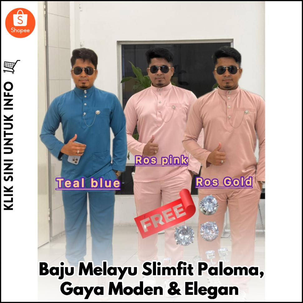 Baju Melayu Slimfit Paloma, Gaya Moden & Elegan