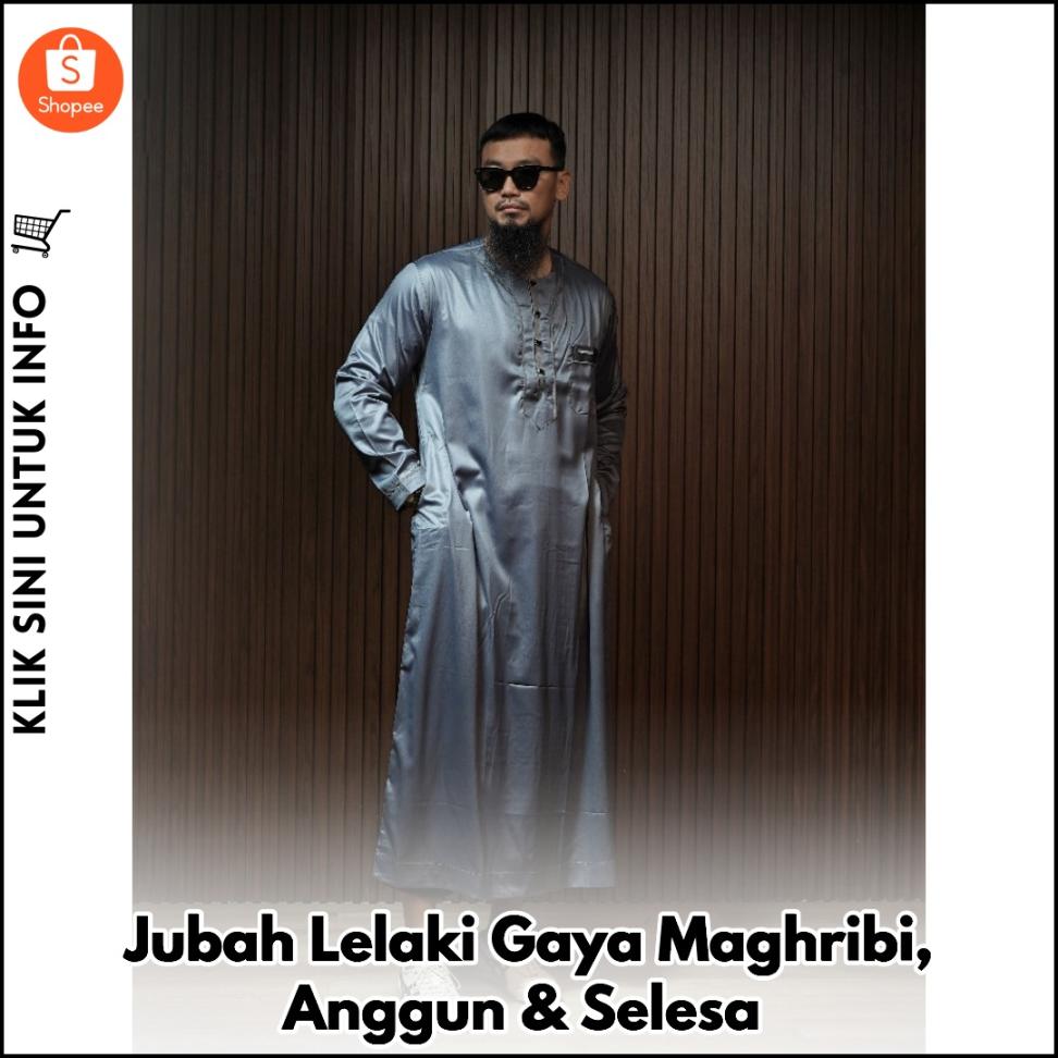 Jubah Lelaki Gaya Maghribi, Anggun & Selesa