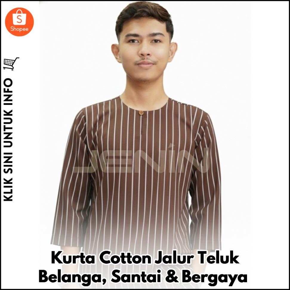 Kurta Cotton Jalur Teluk Belanga, Santai & Bergaya