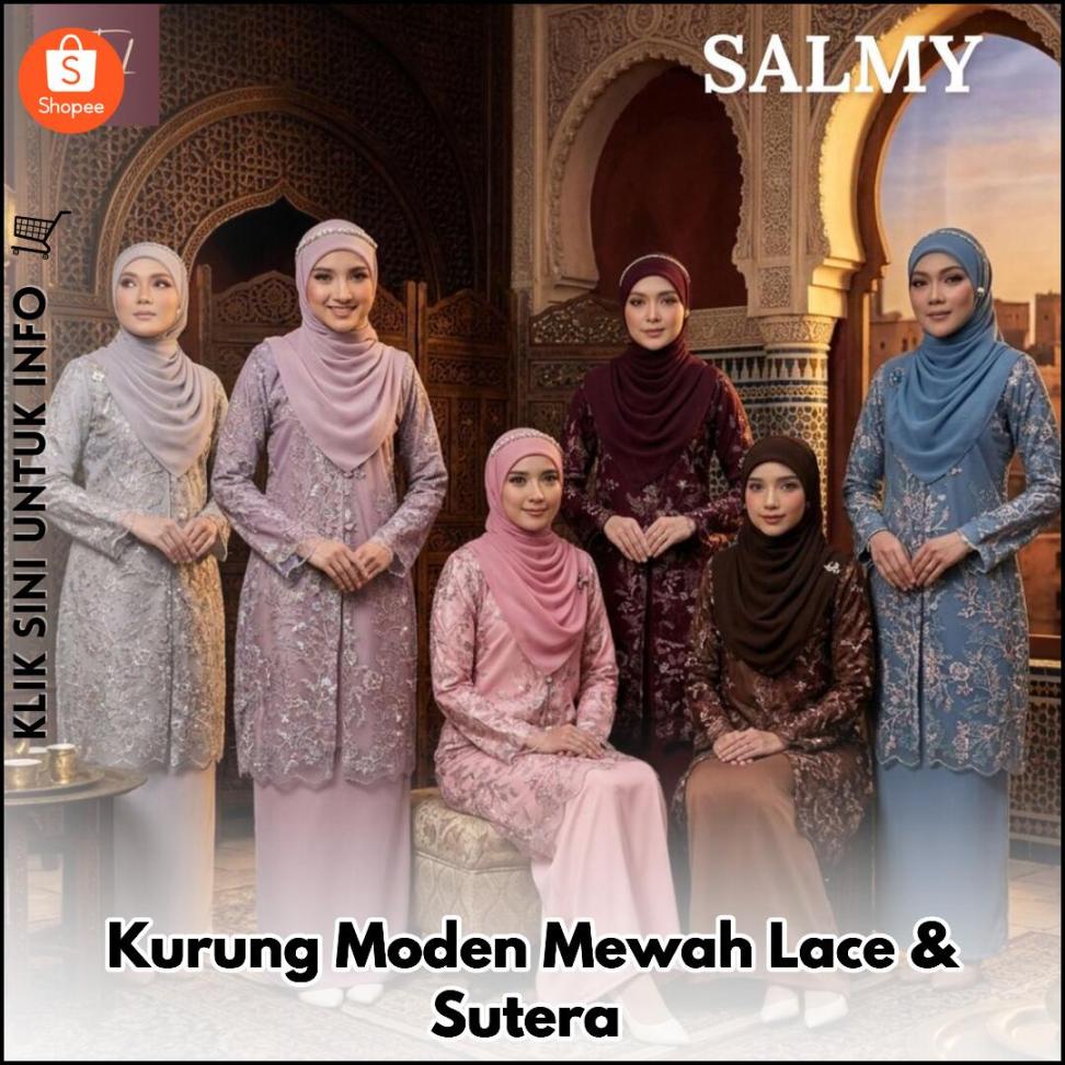 Kurung Moden Mewah Lace & Sutera