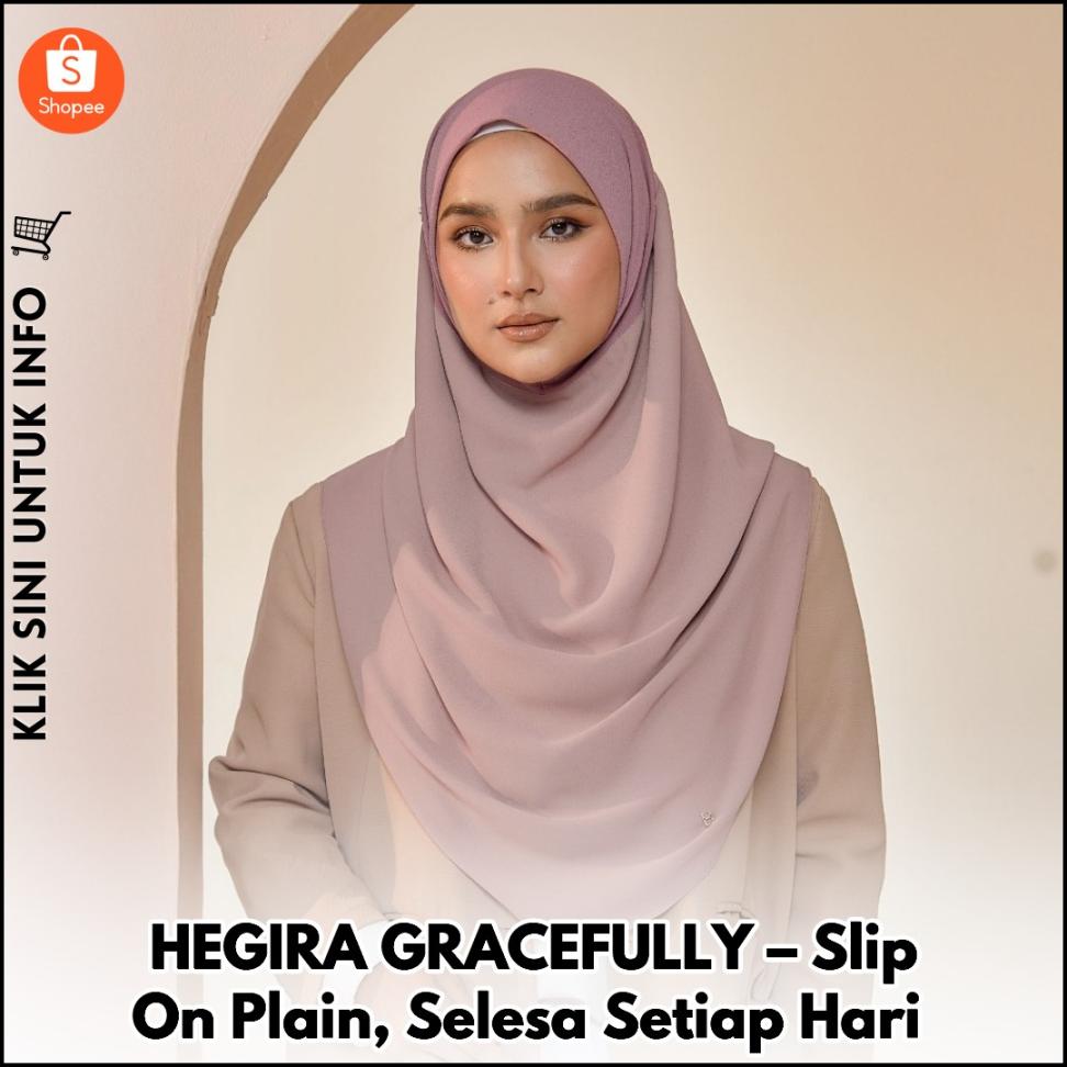 HEGIRA GRACEFULLY – Slip On Plain, Selesa Setiap Hari