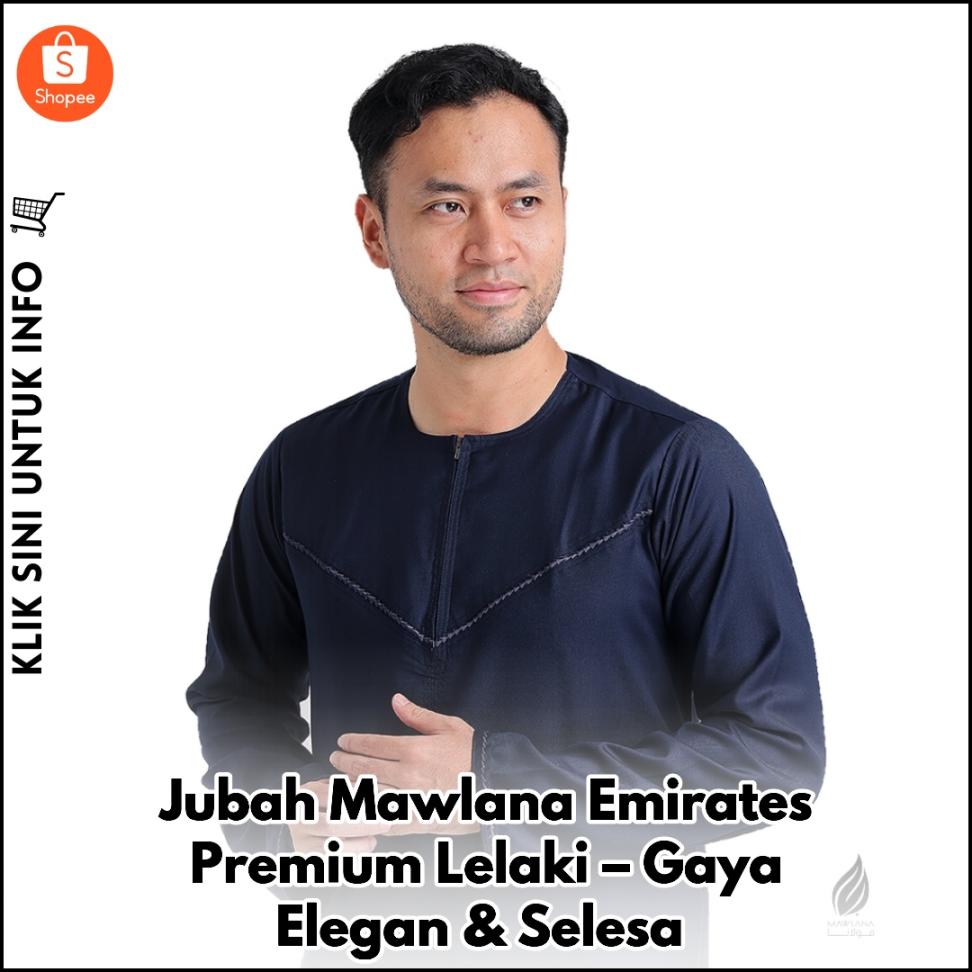 Jubah Mawlana Emirates Premium Lelaki – Gaya Elegan & Selesa