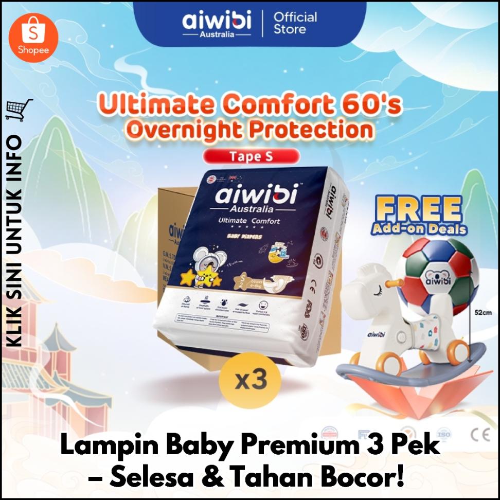 Lampin Baby Premium 3 Pek – Selesa & Tahan Bocor!
