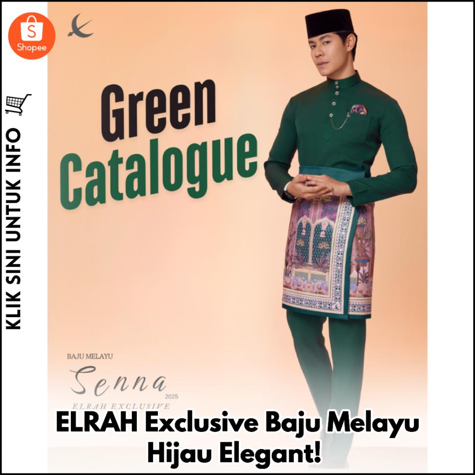 ELRAH Exclusive Baju Melayu Hijau Elegant!