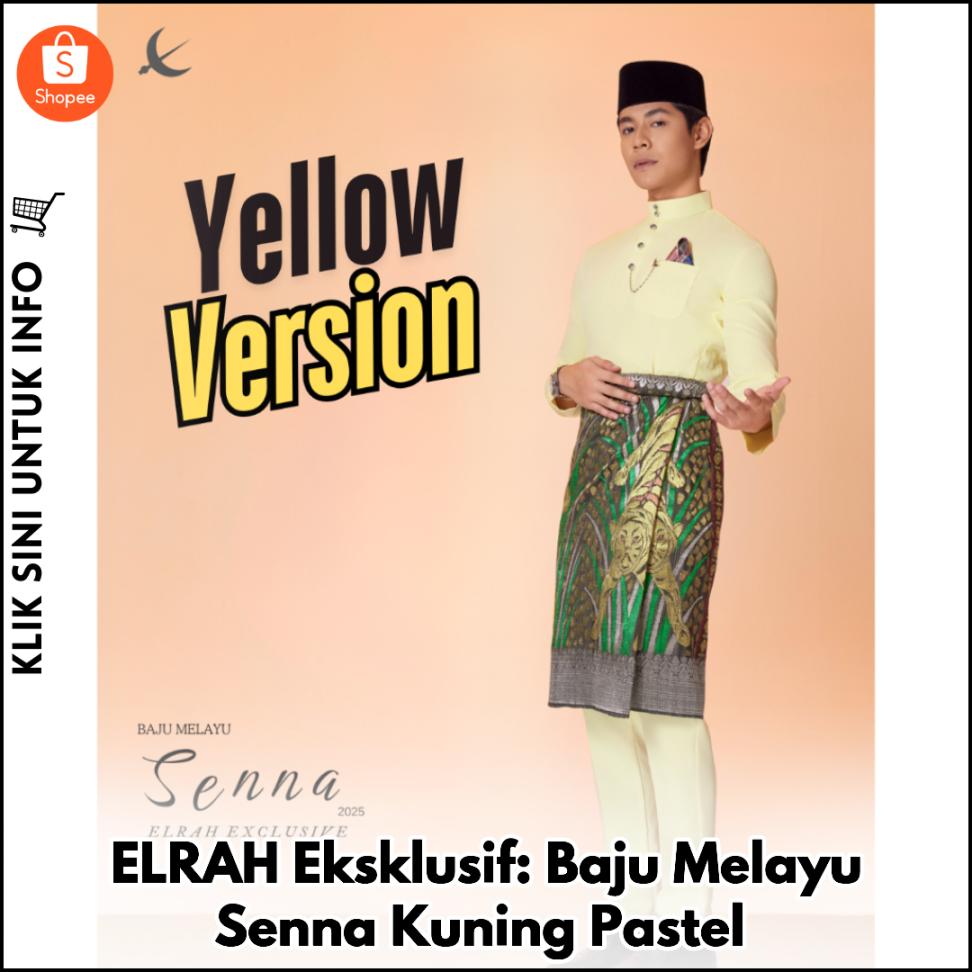 ELRAH Eksklusif: Baju Melayu Senna Kuning Pastel