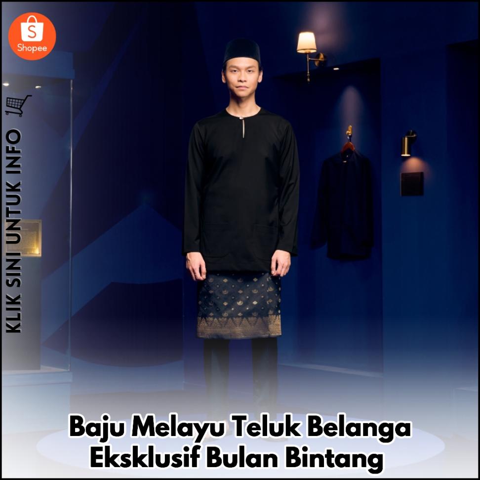 Baju Melayu Teluk Belanga Eksklusif Bulan Bintang