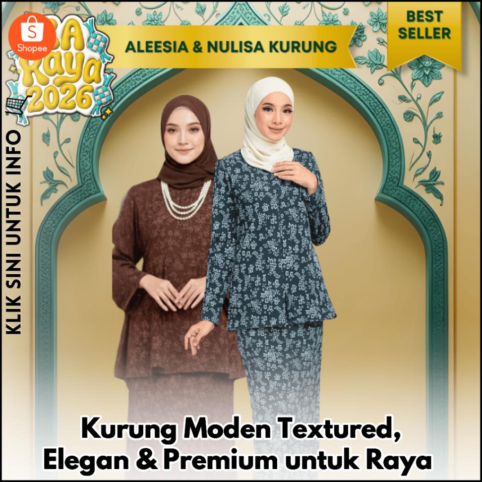 Kurung Moden Textured, Elegan & Premium Untuk Raya