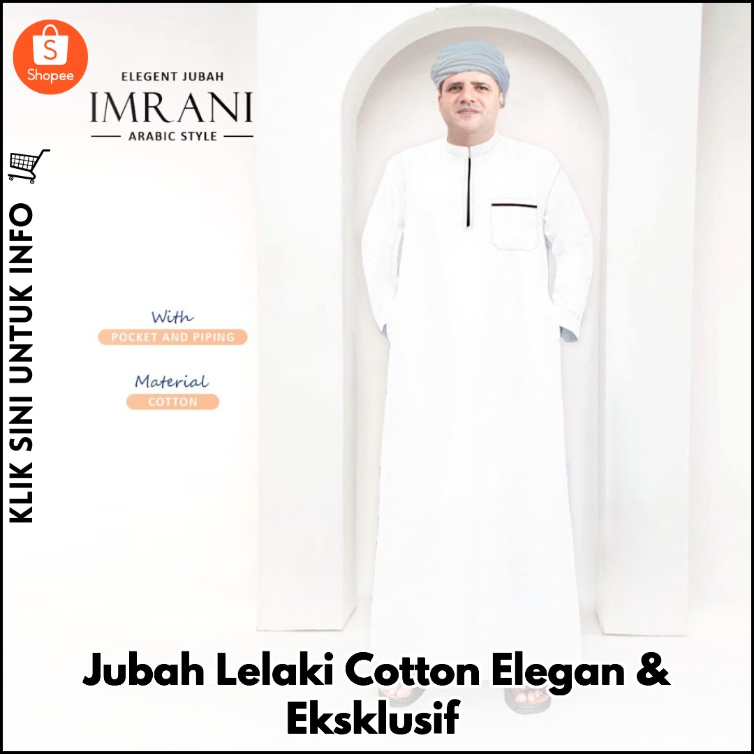 Jubah Lelaki Cotton Elegan & Eksklusif