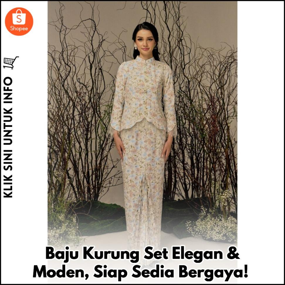 Baju Kurung Set Elegan & Moden, Siap Sedia Bergaya!