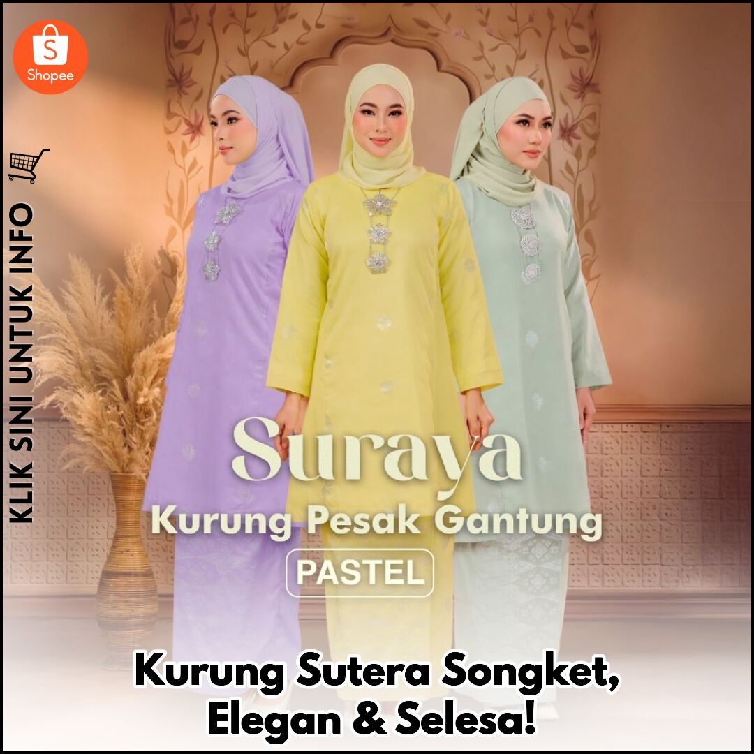 Kurung Sutera Songket, Elegan & Selesa!