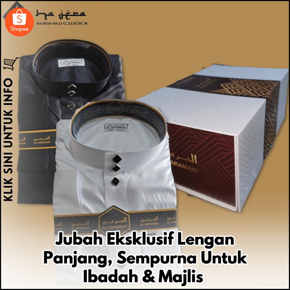 Jubah Eksklusif Lengan Panjang, Sempurna Untuk Ibadah & Majlis