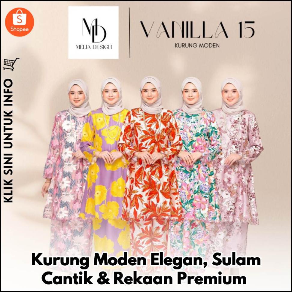 Kurung Moden Elegan, Sulam Cantik & Rekaan Premium