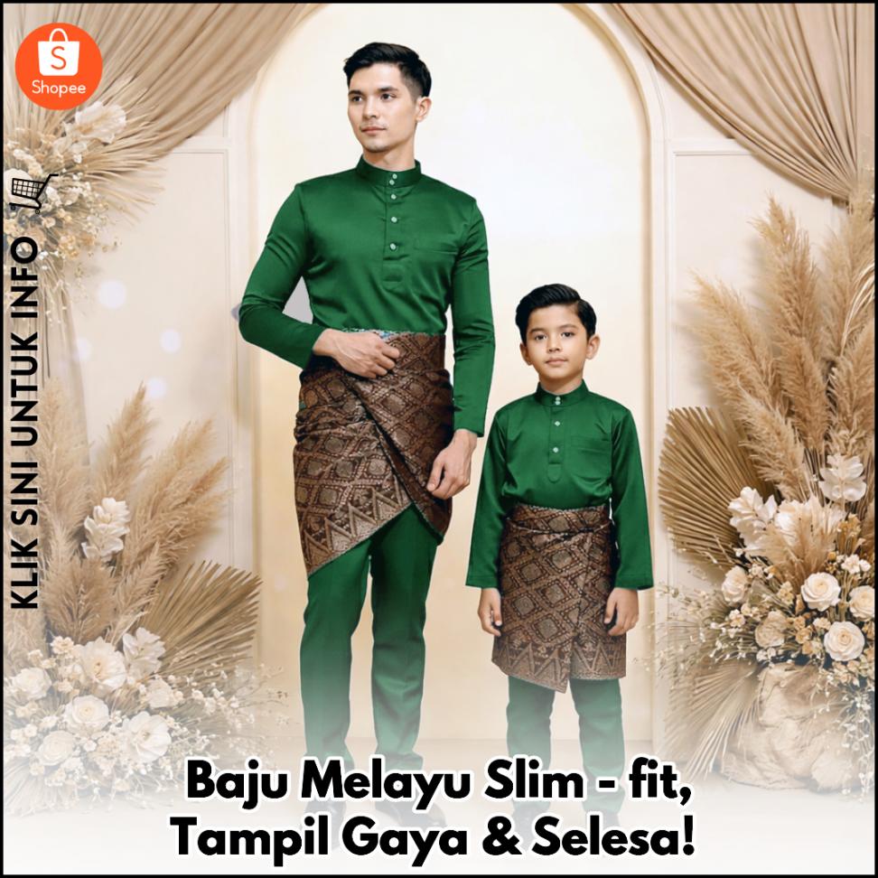Baju Melayu Slim-fit, Tampil Gaya & Selesa!