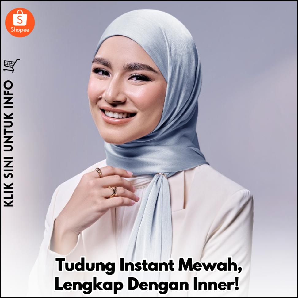 Tudung Instant Mewah, Lengkap Dengan Inner!
