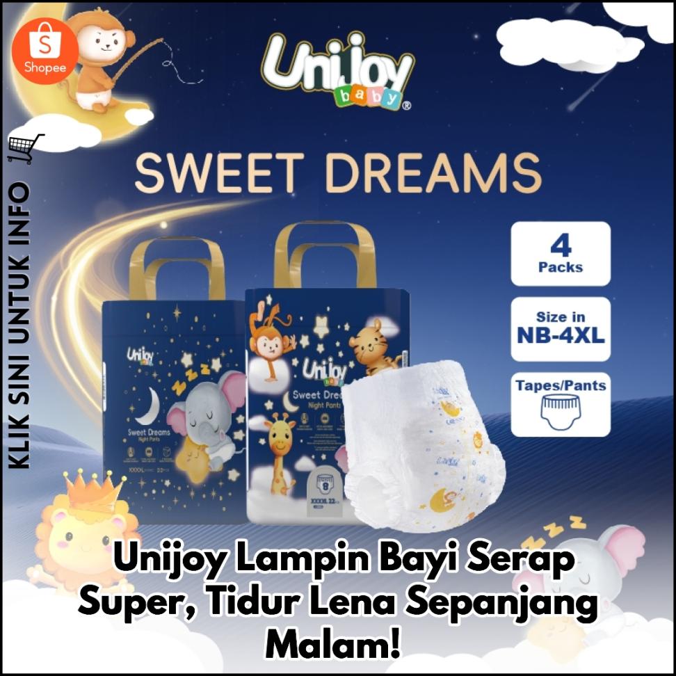 ?Unijoy Lampin Bayi Serap Super, Tidur Lena Sepanjang Malam!