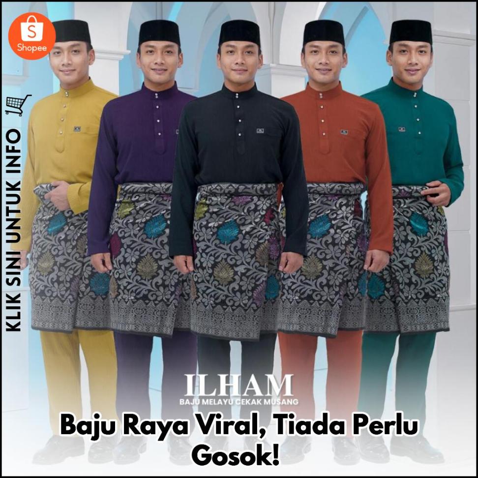 Baju Raya Viral, Tiada Perlu Gosok!