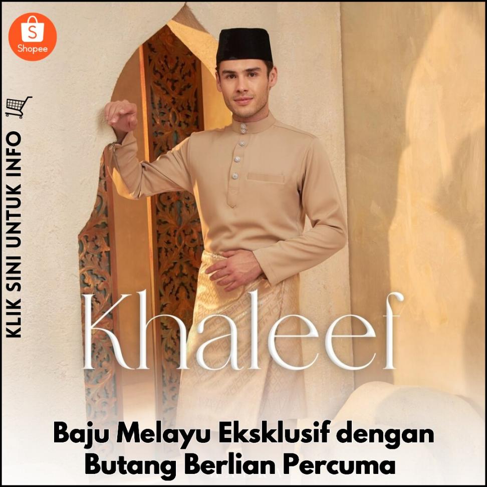 Baju Melayu Eksklusif dengan Butang Berlian Percuma!