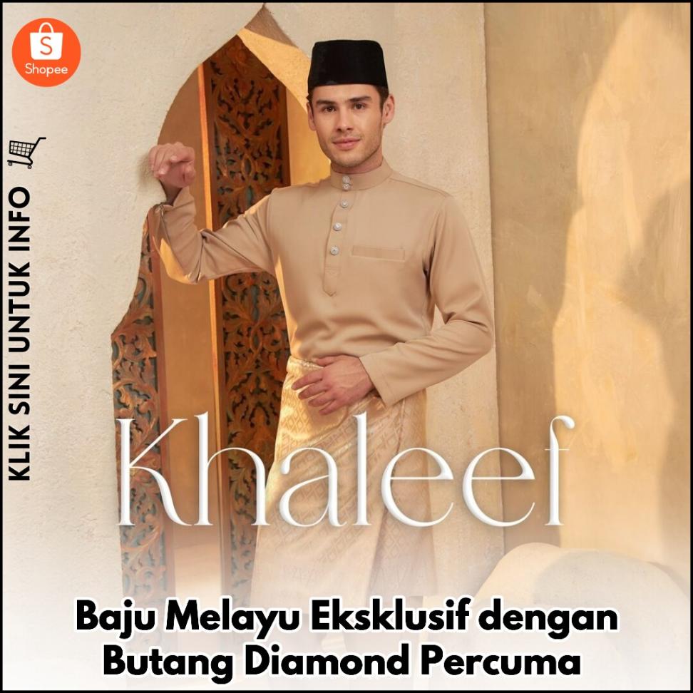 Baju Melayu Eksklusif dengan Butang Diamond Percuma