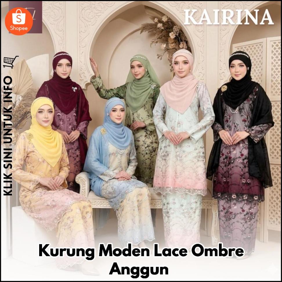 Kurung Moden Lace Ombre Anggun