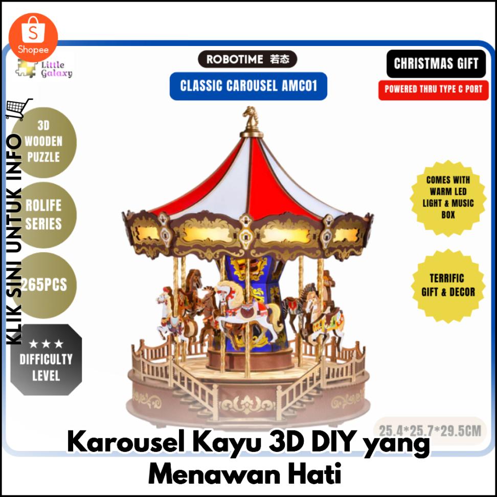 Karousel Kayu 3D DIY yang Menawan Hati
