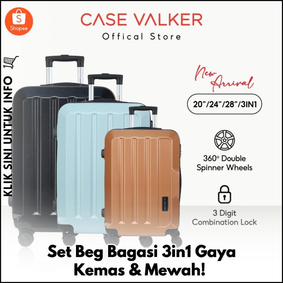 Set Beg Bagasi 3in1 Gaya Kemas & Mewah!