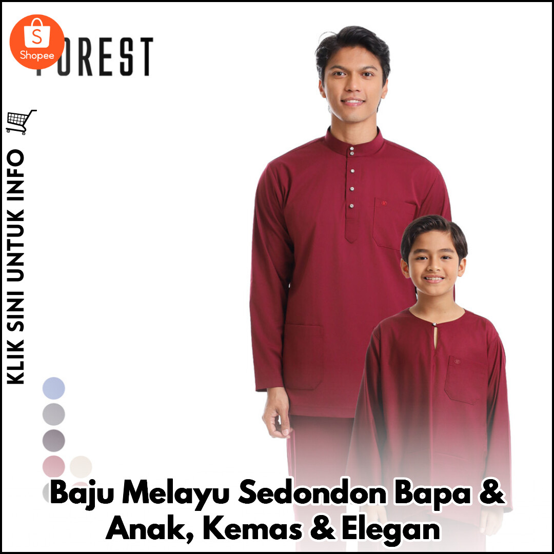Baju Melayu Sedondon Bapa & Anak, Kemas & Elegan
