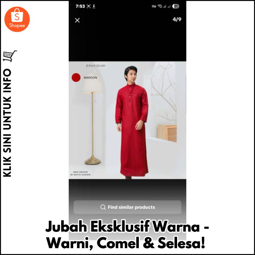Jubah Eksklusif Warna-Warni, Comel & Selesa!