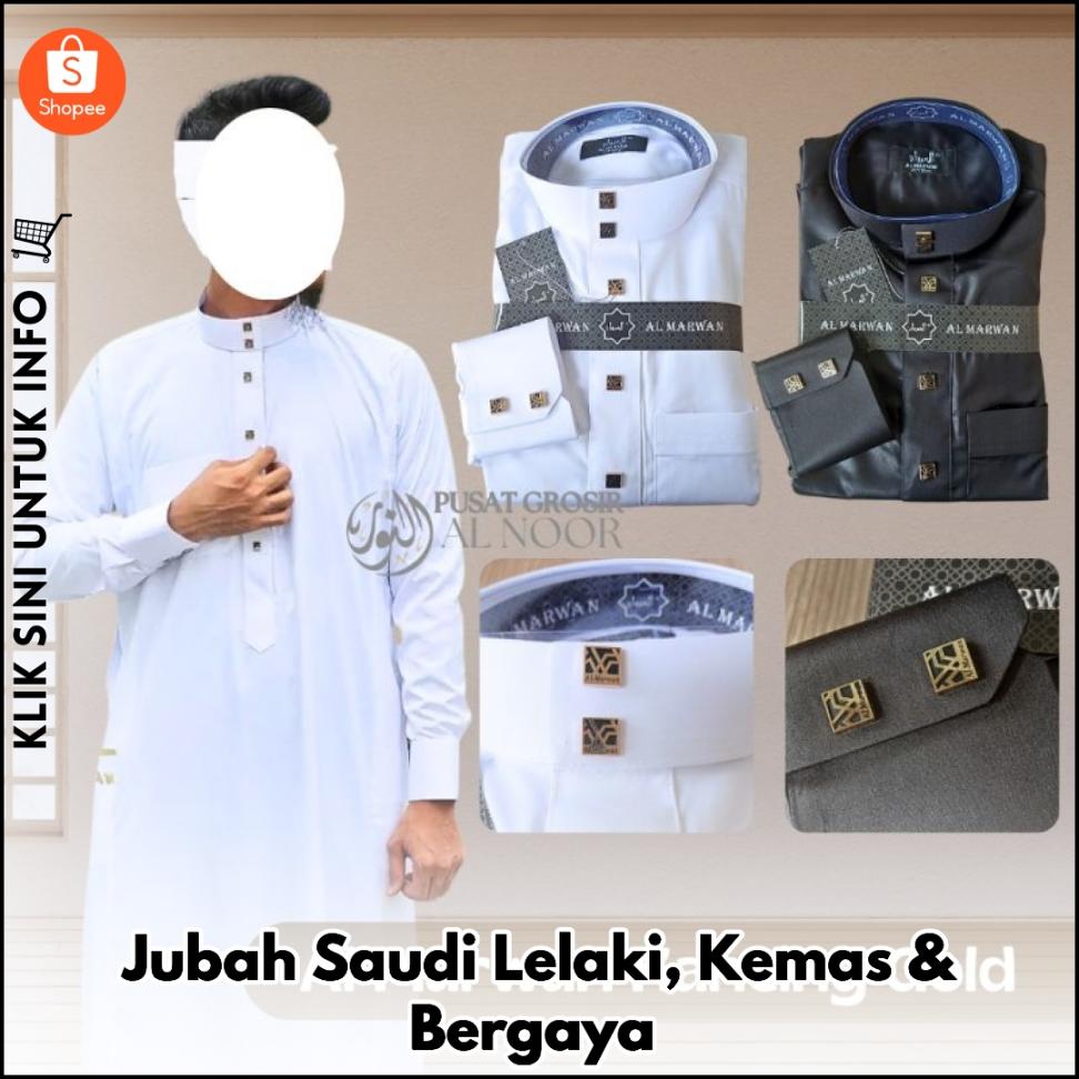 Jubah Saudi Lelaki, Kemas & Bergaya