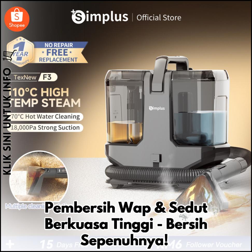 Pembersih Wap & Sedut Berkuasa Tinggi - Bersih Sepenuhnya!