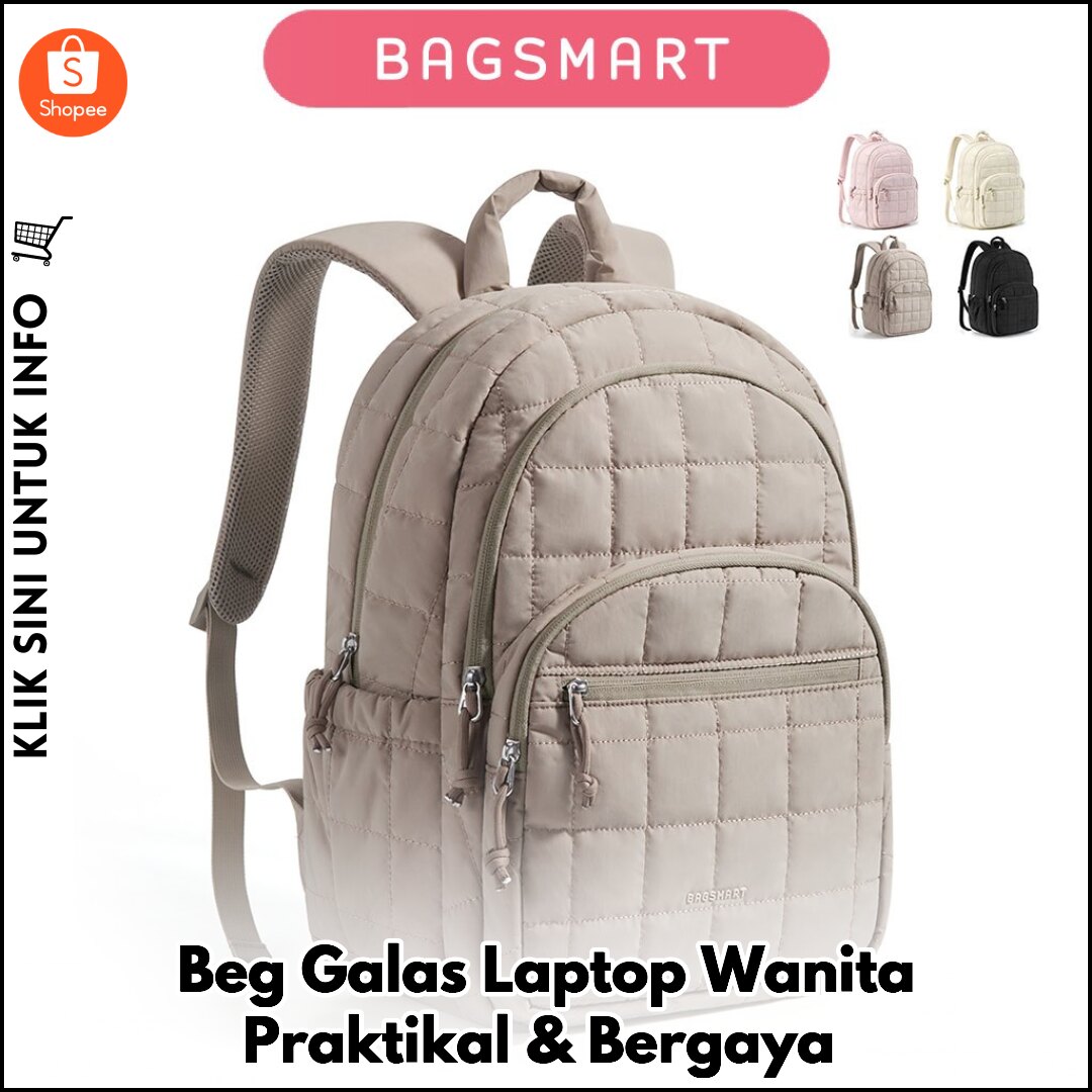 Beg Galas Laptop Wanita Praktikal & Bergaya